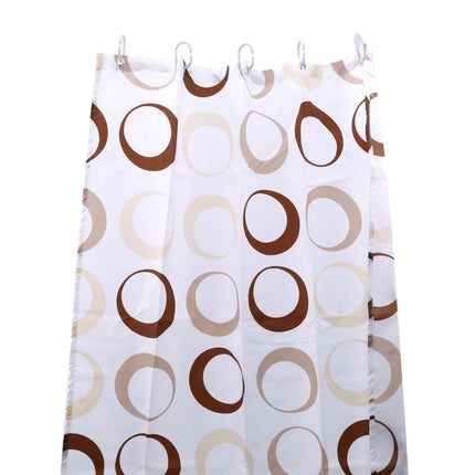 Duschvorhang mit Retro Kreise Muster