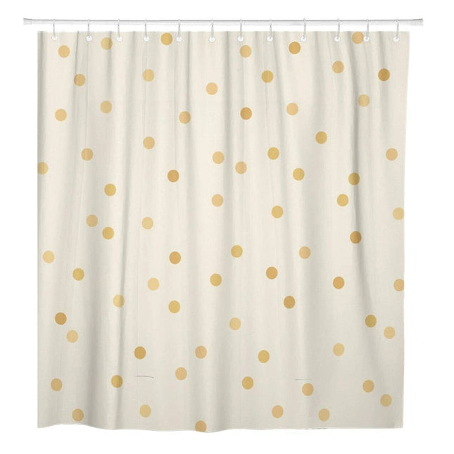 Duschvorhang gepunktet in beige gold