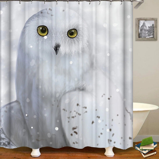 Duschvorhang mit süßer Schneeeule