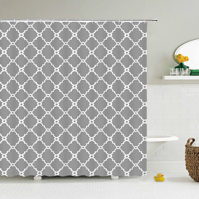 Duschvorhang mit marokkanischem Kleeblatt Muster