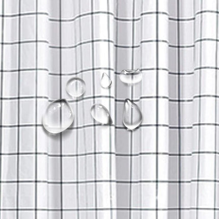 Duschvorhang Skandi Design mit Gittermuster