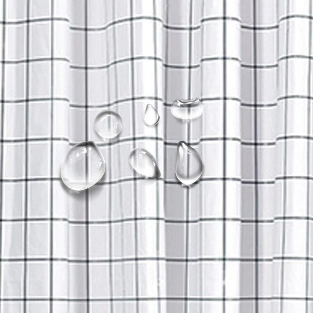 Duschvorhang Skandi Design mit Gittermuster