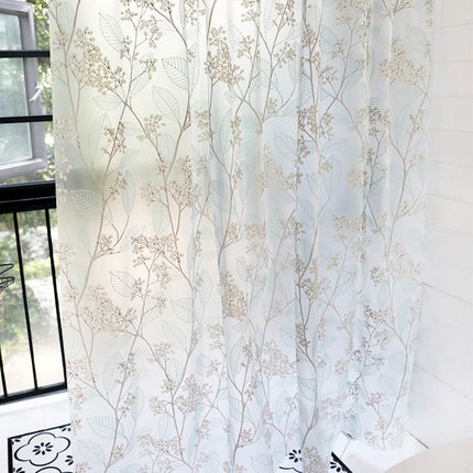 Transparenter PVC Duschvorhang mit Blumen