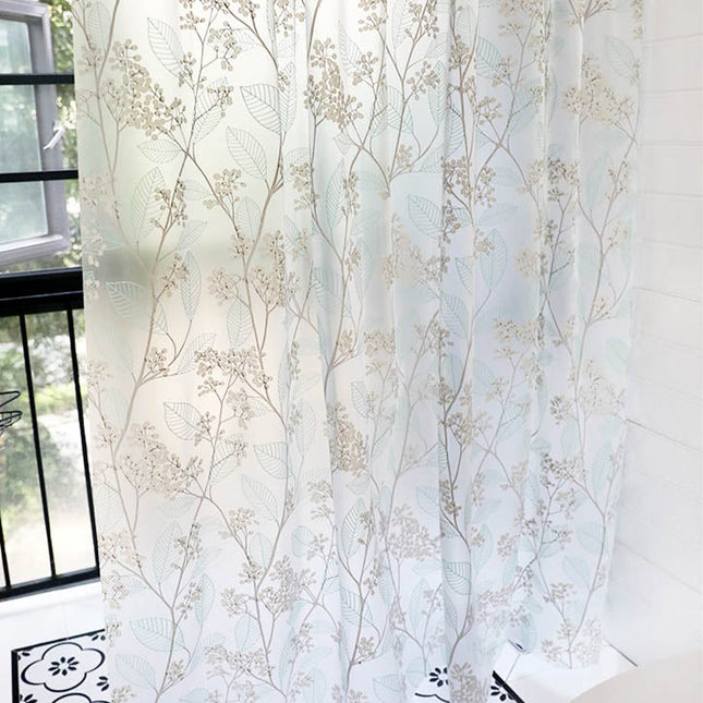 Transparenter PVC Duschvorhang mit Blumen