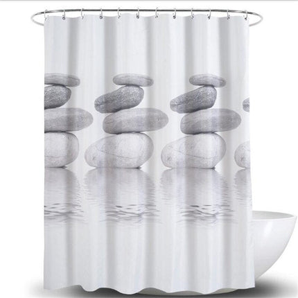 Duschvorhang Zen Steine im Wasser