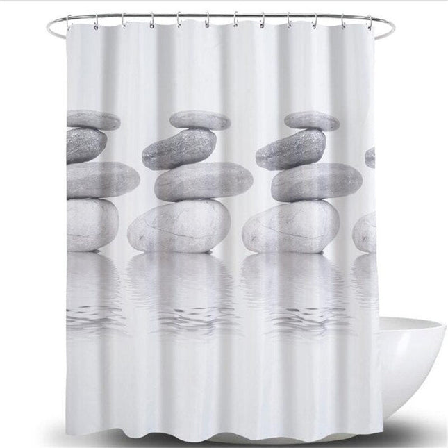 Duschvorhang Zen Steine im Wasser