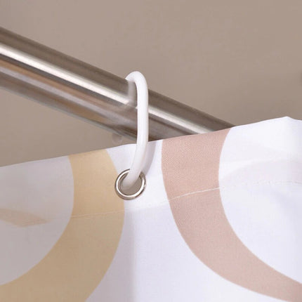 Duschvorhang mit Retro Kreise Muster