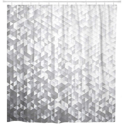 Duschvorhang mit silbernem 3D-Muster