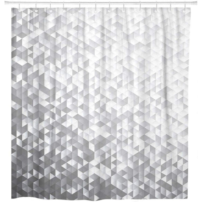 Duschvorhang mit silbernem 3D-Muster