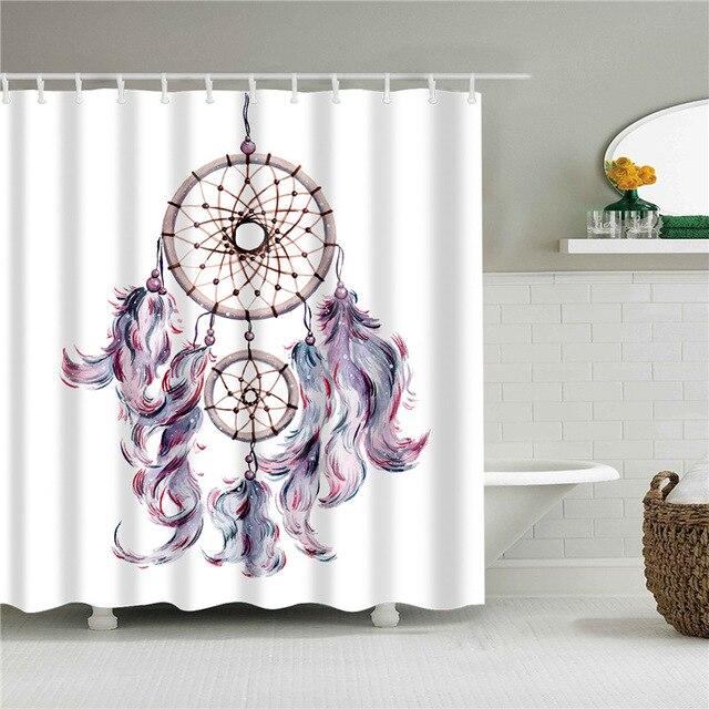 Duschvorhang Boho Traumfänger mit Federn