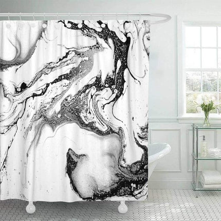 Duschvorhang mit abstraktem Marmor Muster