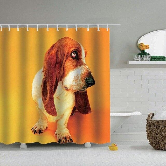 Duschvorhang Basset Hound Hunderasse Design