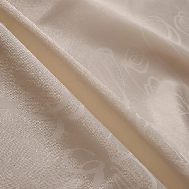 Duschvorhang floral gemustert in hellbeige