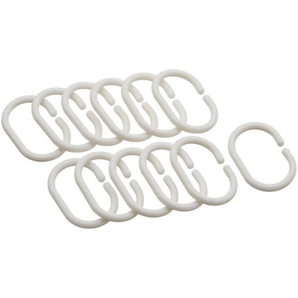 Gestreifter Duschvorhang in Beige Weiß