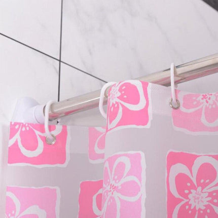 Duschvorhang mit rosa Blumenmuster