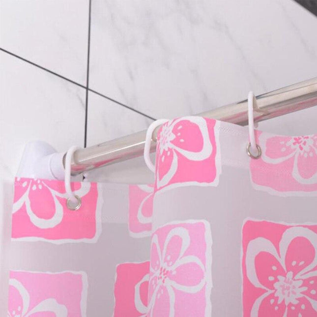 Duschvorhang mit rosa Blumenmuster