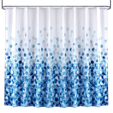 Duschvorhang mit blauen Punkten Design