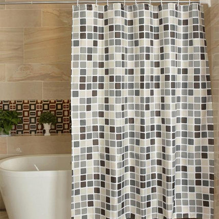 Moderner Duschvorhang mit Mosaik-Muster