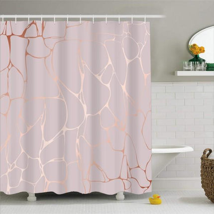 Moderner Duschvorhang in Kupfer Marmoroptik