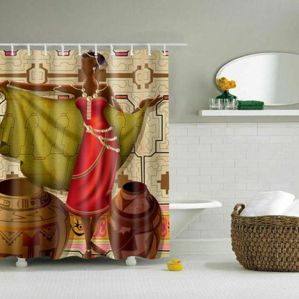 Duschvorhang afrikanische Kunst abstraktes Muster
