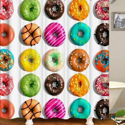 Duschvorhang mit Donuts Fotodruck Motiv