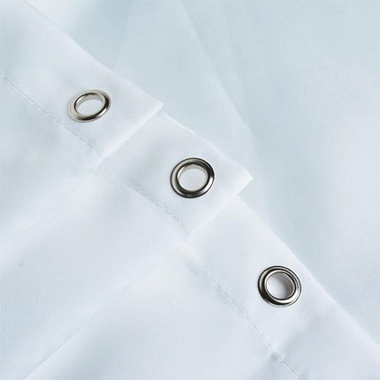 Weißer Duschvorhang aus Stoff waschbar