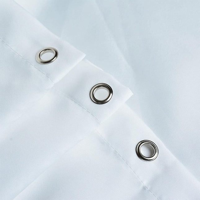 Weißer Duschvorhang aus Stoff waschbar