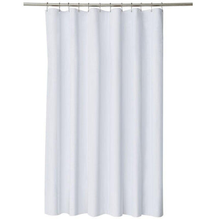Weißer Duschvorhang aus Stoff waschbar