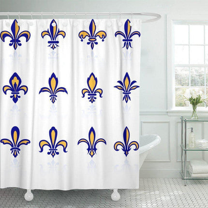 Duschvorhang mit französischer Lilie Muster