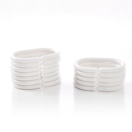 Duschvorhang mit orangen Blumen Schmetterlingen