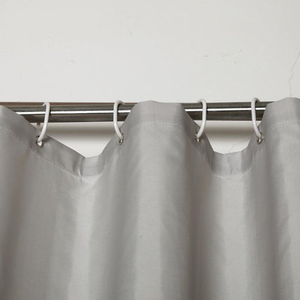 Einfarbiger Duschvorhang aus Stoff Hellgrau