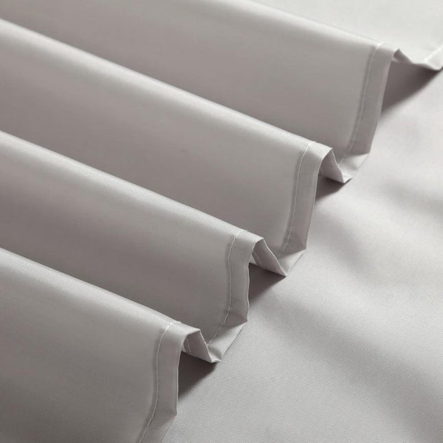 Einfarbiger Duschvorhang aus Stoff Hellgrau