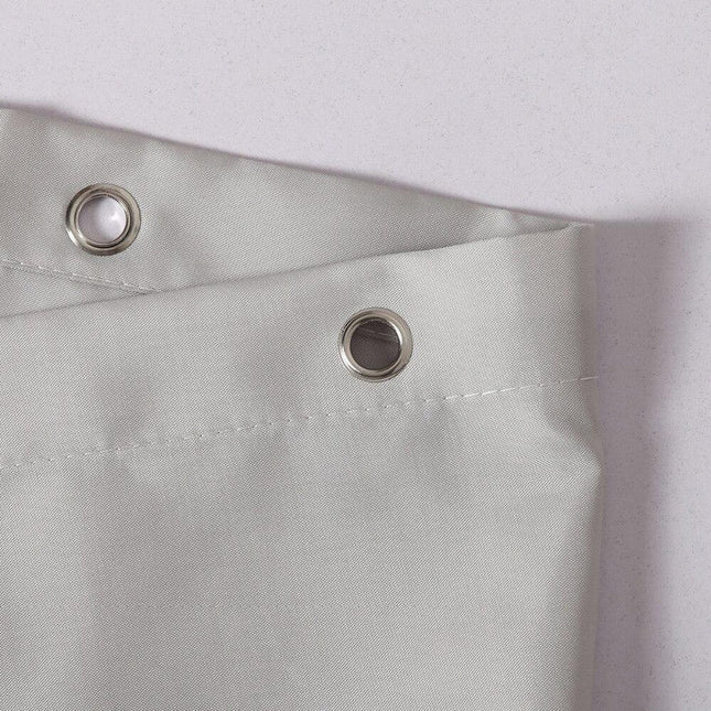 Einfarbiger Duschvorhang aus Stoff Hellgrau