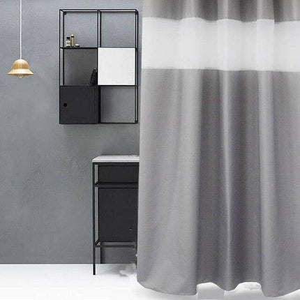 Moderner Duschvorhang in Grau Weiß