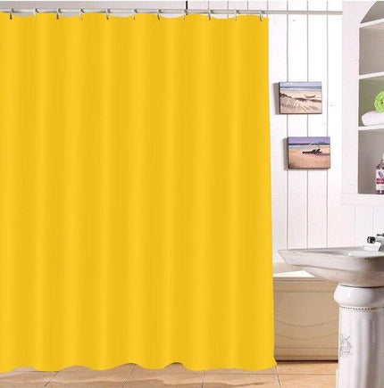 Einfarbiger Duschvorhang in Honiggelb