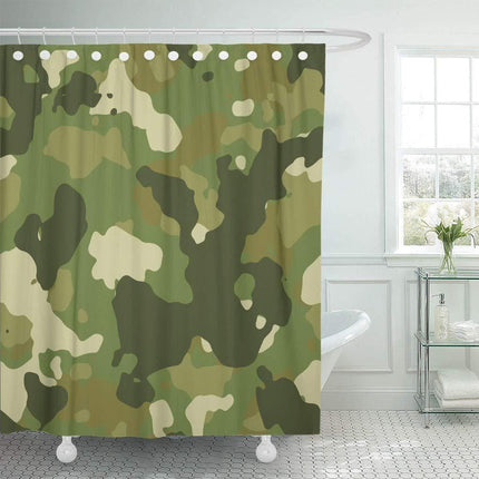 Duschvorhang mit modernem Tarnmuster Design