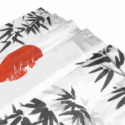 Japanischer Duschvorhang mit Bambus Motiv