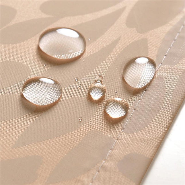 Blickdichter Stoff Duschvorhang in dezentem Beige