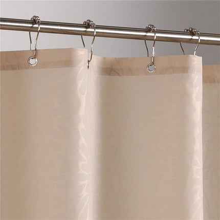 Blickdichter Stoff Duschvorhang in dezentem Beige