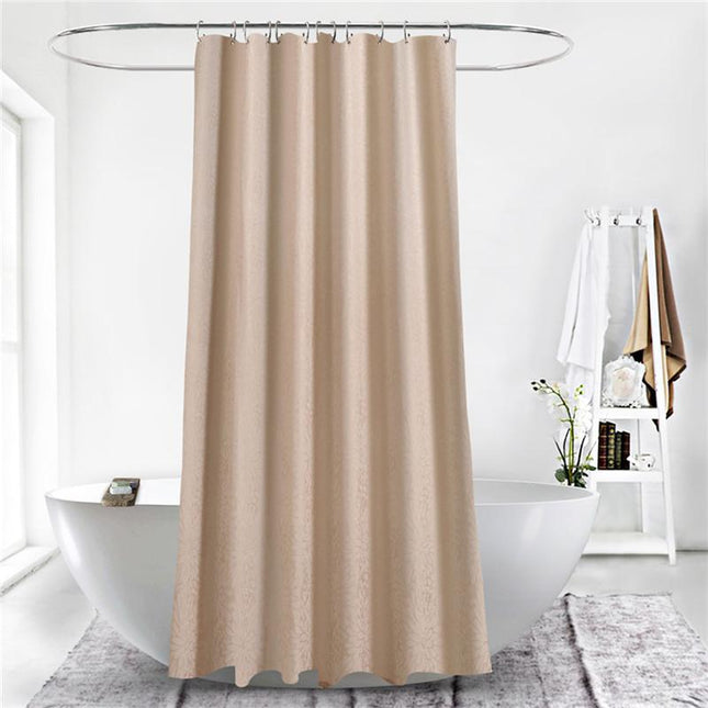 Blickdichter Stoff Duschvorhang in dezentem Beige