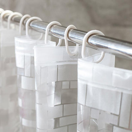 Transparenter PEVA Duschvorhang Mosaik Design
