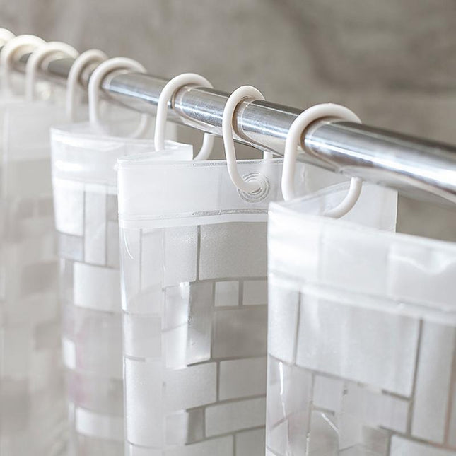 Transparenter PEVA Duschvorhang Mosaik Design