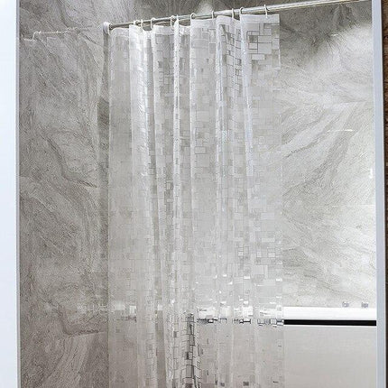 Transparenter PEVA Duschvorhang Mosaik Design