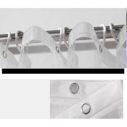 Durchsichtiger Duschvorhang aus Plastik für Badewanne