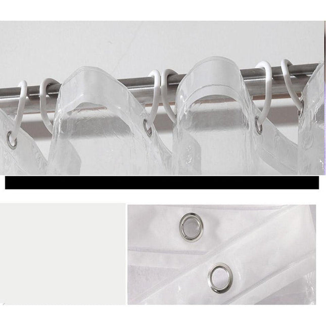 Durchsichtiger Duschvorhang aus Plastik für Badewanne