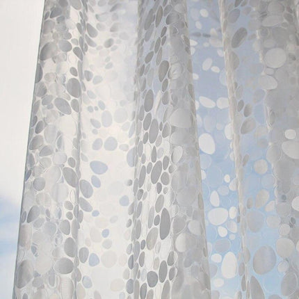 Transparenter PVC Duschvorhang mit Kieselsteinmuster