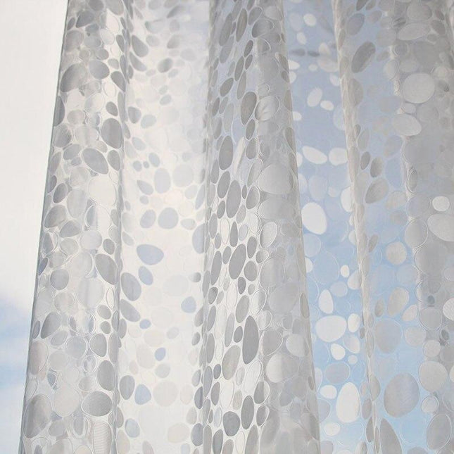 Transparenter PVC Duschvorhang mit Kieselsteinmuster