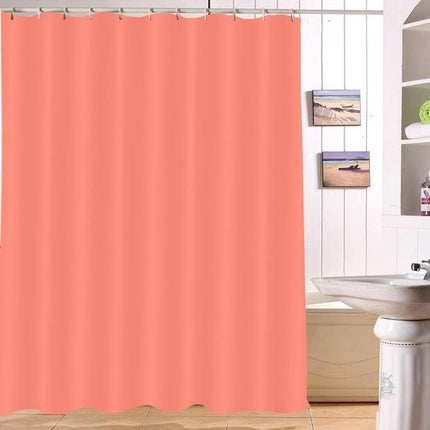 Einfarbiger Duschvorhang in Lachsfarbe