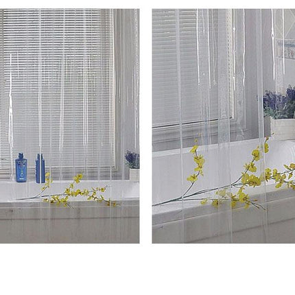 Klarer durchsichtiger Duschvorhang aus Vinyl