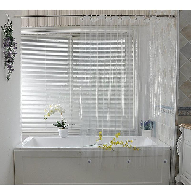 Klarer durchsichtiger Duschvorhang aus Vinyl